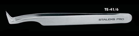 Пінцет для нарощування вій Staleks Pro Expert 41 Type 6, фото 1