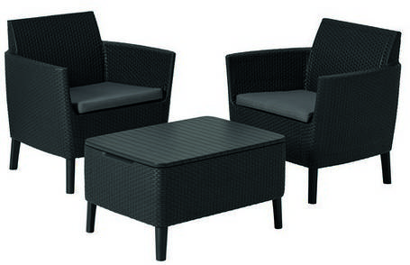 Комплект садових меблів Keter Salemo balcony set, графіт - прохолодний сірий, фото 1