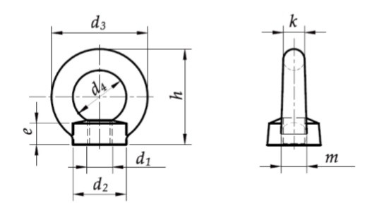 Рым-гайка DIN 582 - чертеж Рым-гайка DIN 582 купить