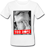 Женская футболка Too Dope (белая)