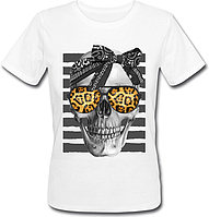 Женская футболка Skull With Bandana (белая)