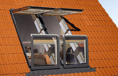 Мансардне вікно-балкон Fakro FGH-V P2 Galeria 78х255 см, фото 2