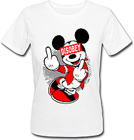 Женская футболка DISOBEY Mickey Mouse (белая) S