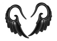 Розтяжка спіраль акрилова чорна "Крила"