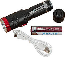 Ручний Ліхтарик Zoom Police USB 158000W BL-736-T6