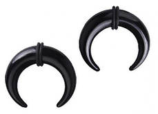 Розтяжка ікло акрилова чорна (з гумовими фіксаторами)