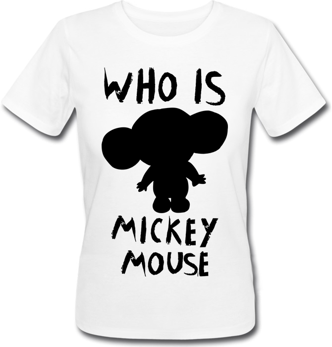 Жіноча футболка Who Is Mickey Mouse (біла)