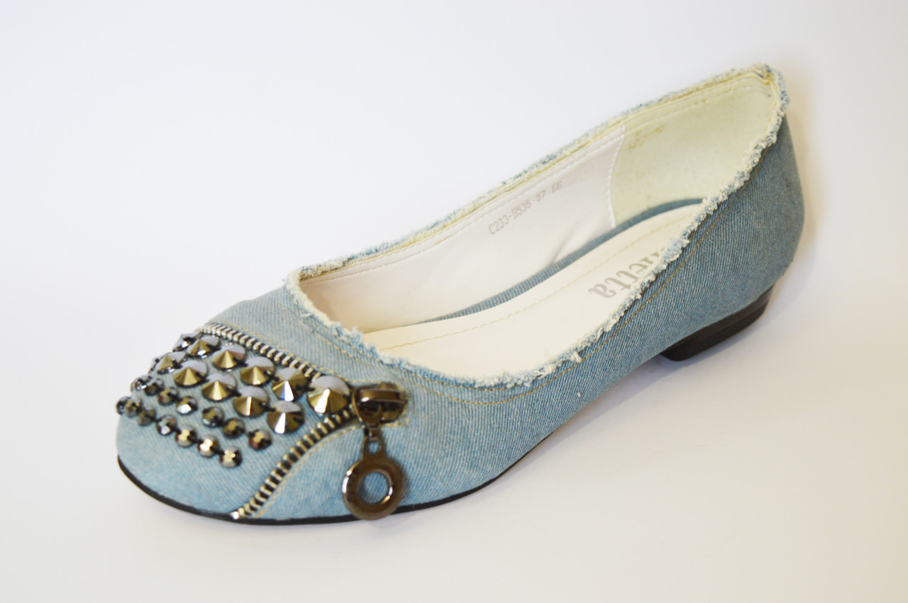 Балетки джинсові блакитні Belletta 233