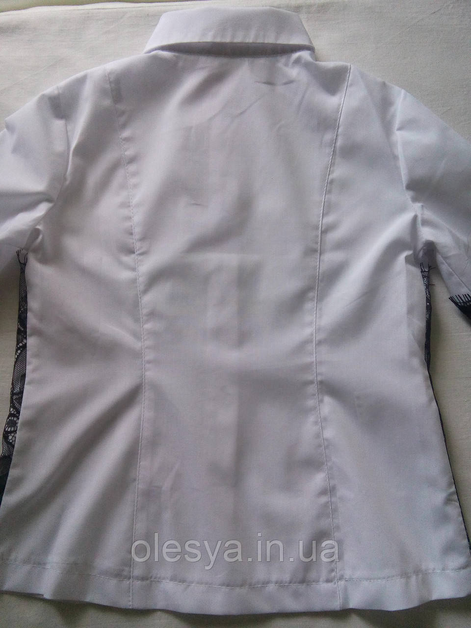 Блуза нарядная с черным кружевом Амалия тм Suzie Размеры 128 - 146 - фото 6 - id-p730492112
