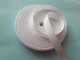 Тесьма лента репсовая Стрічка репсова 13 мм ( 22 метри в рулоні),  біла