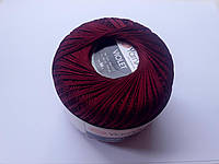 Пряжа нитки для вязания хлопковые Виолет Ярнарт Violet YarnArt 100% бавовна бордовий №112