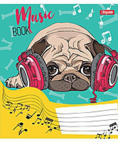 Нотная тетрадь А5 12 лит. "18" Music animals, фото 1