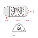 Намет 4-місний GreenCamp 1009-2, 2 входи, фото 4