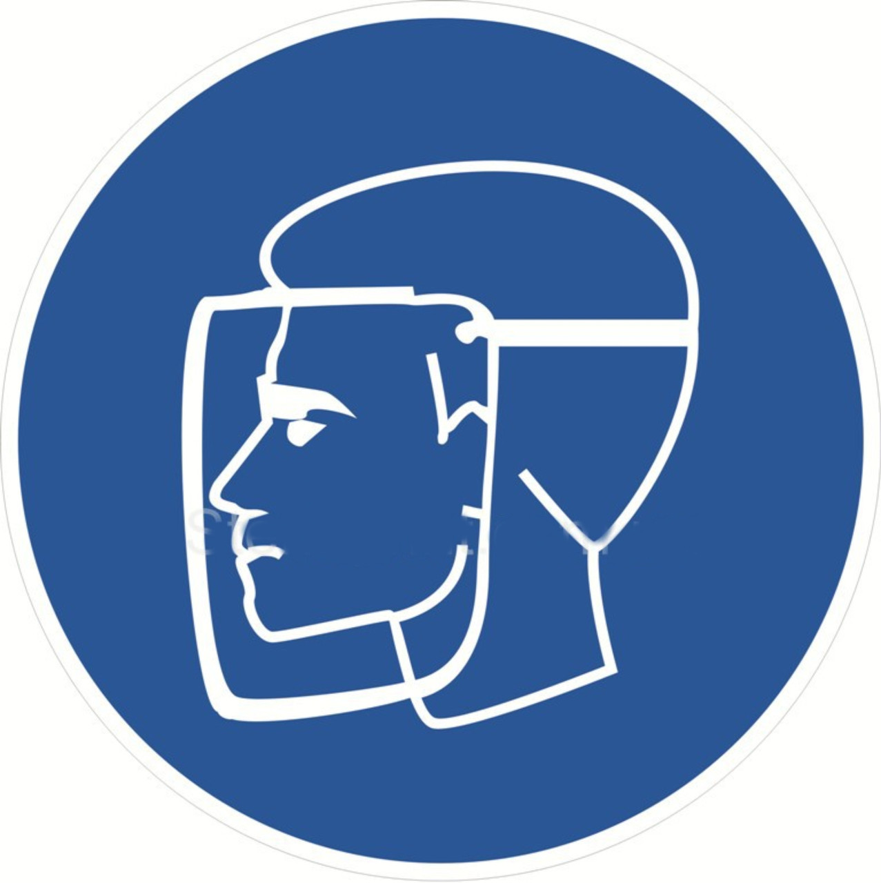 Знак табличка "Працювати в захисному щитку"
