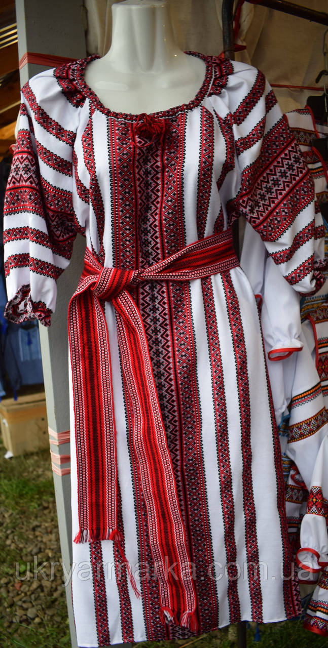 Етнічне плаття вишиванка з тканими узорами "Анна"