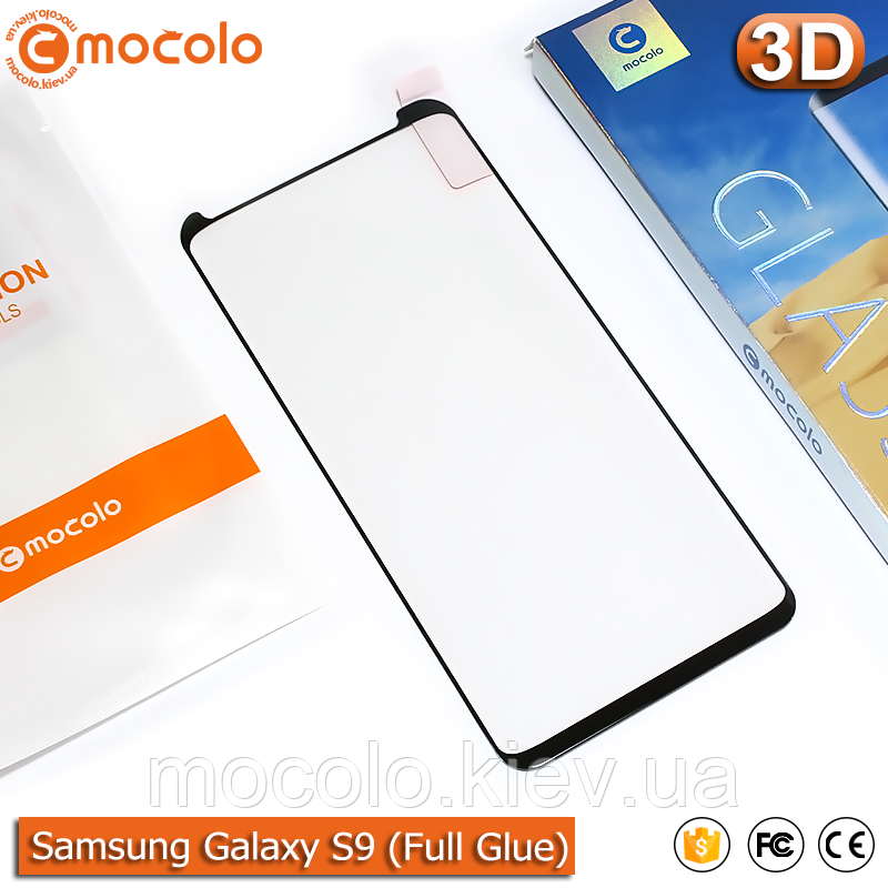 Захисне скло Mocolo Samsung Galaxy S9 Full Glue 3D (Black)