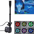 Насос із фонтаном і підсвіткою AquaFall LED-10000FP 6500l/h 100W, фото 7