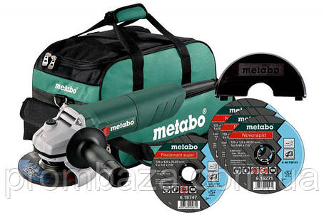 Болгарка Metabo W 750-125 Set, фото 1