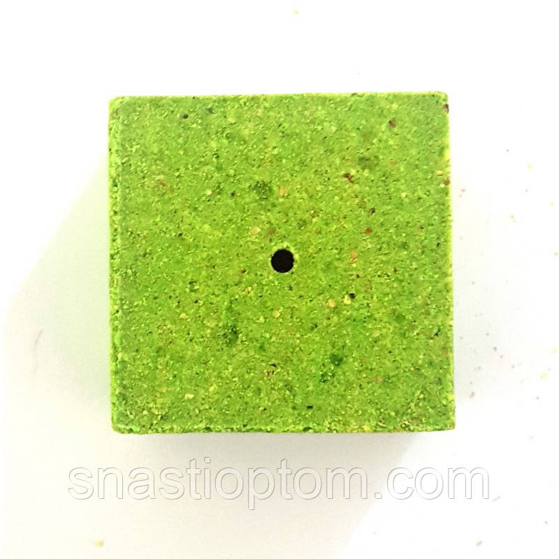 Кубик для макушатника з отвором прикормка 45х45х20 мм, Горох