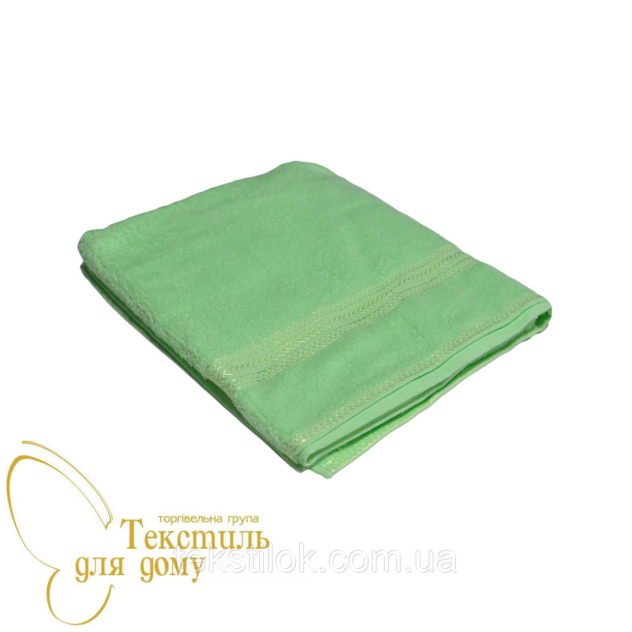 Рушник для сауни 100*150, 360 г/м2, салатовий, фото 1