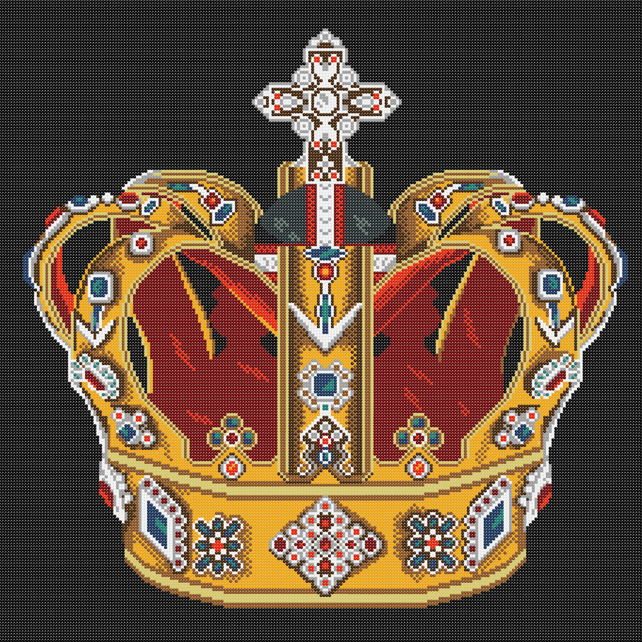 Схема для вишивки бісером Корона Великих герцогів Баденських (повна вишивка), фото 1