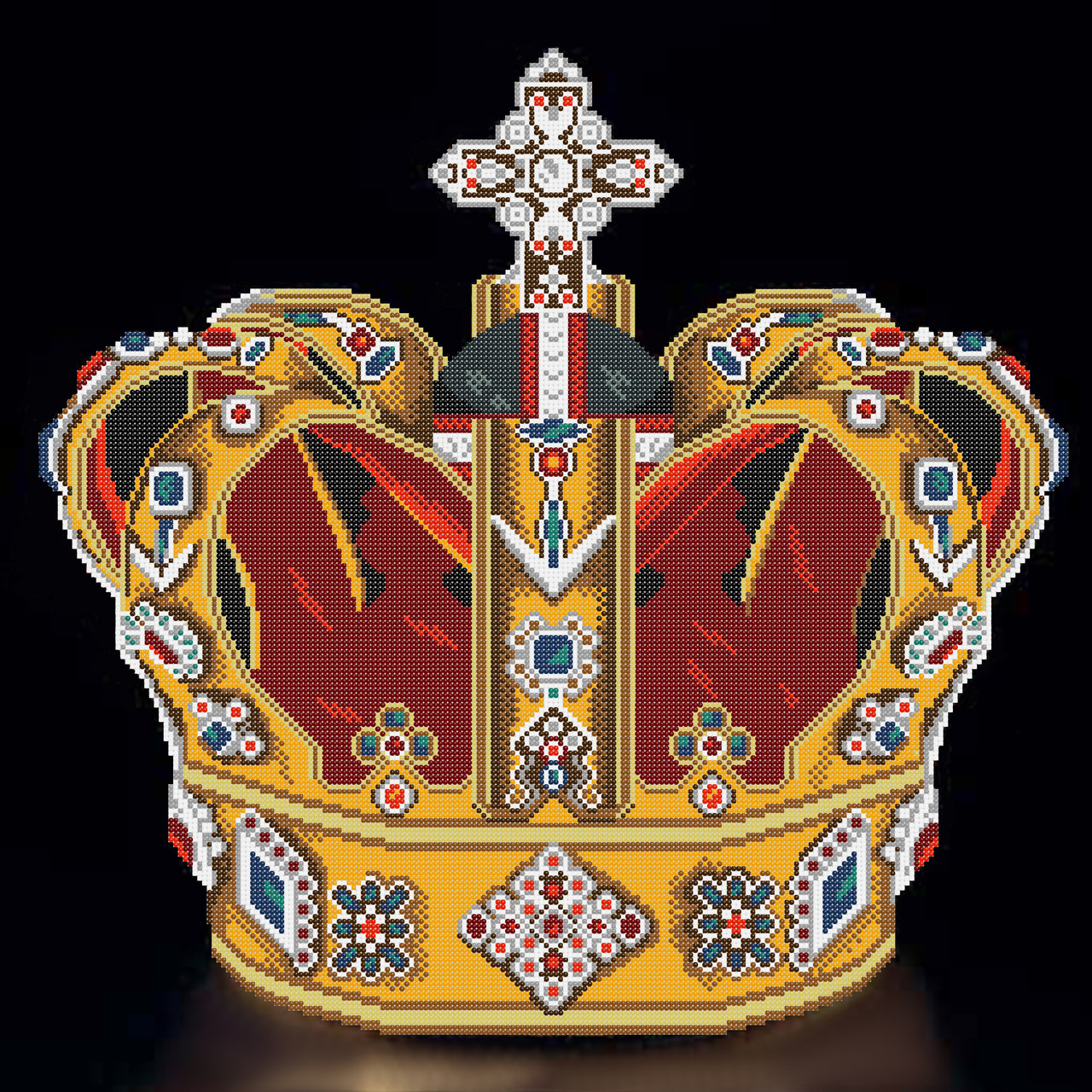 Схема для вишивки бісером Корона Великих герцогів Баденських (часткова вишивка)