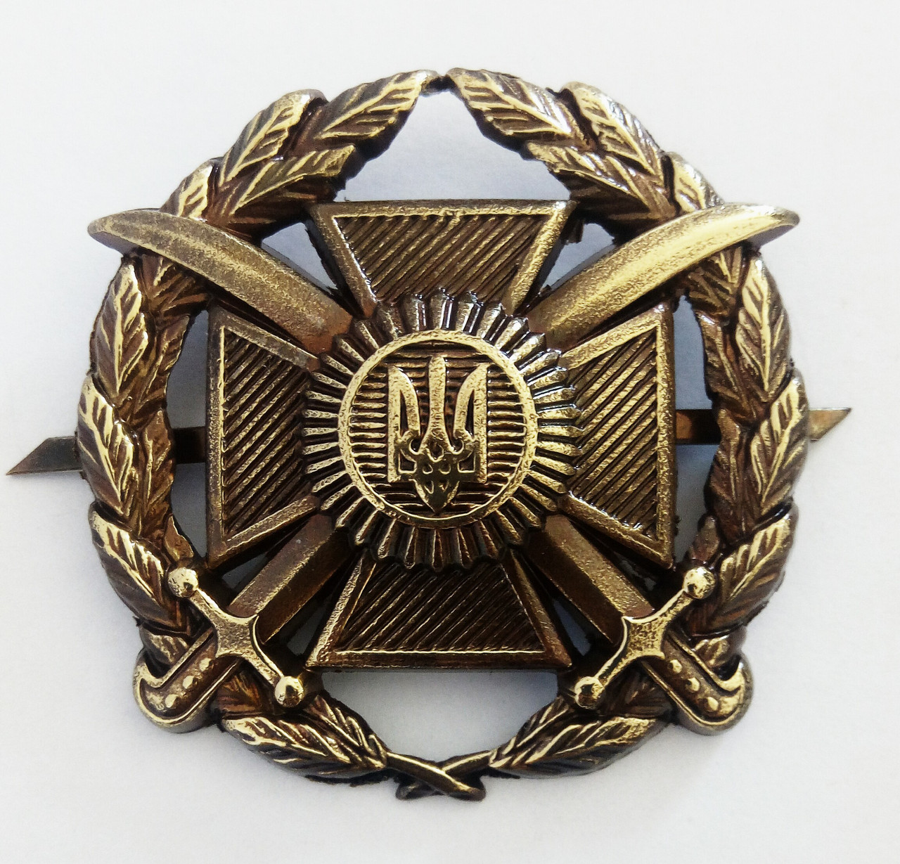 Кокарда сухопутних військ металева загальновійськова ЗСУ