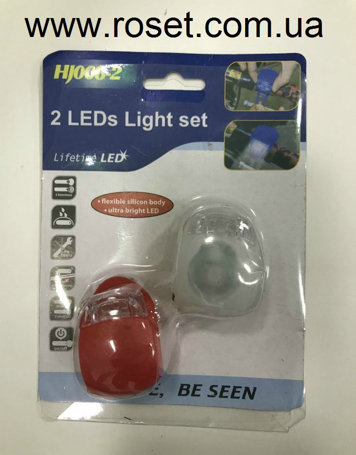 Світлодіодний ліхтарик для самоката та велосипеда HJ008 — 2 LED Light set