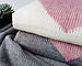 Плед в'язаний Ohaina Heart 140x100 Silver + pink, фото 7