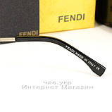 Сонцезахисні окуляри Fendi Eyeline дзеркальні блакитні універсальна модель якість люкс Фенді, фото 4