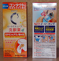 Rohto Eyewash Vita Flash / Amino Moist C3 500 мл - рідина для вмивання очей з вітамінами, фото 4