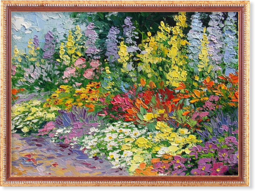 Репродукція картини сучасних художників «В саду» 50 х 70 см