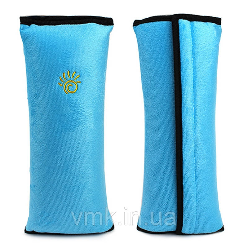 Подушка на ремінь безпеки в авто. Варіанти кольорів Синій, фото 1