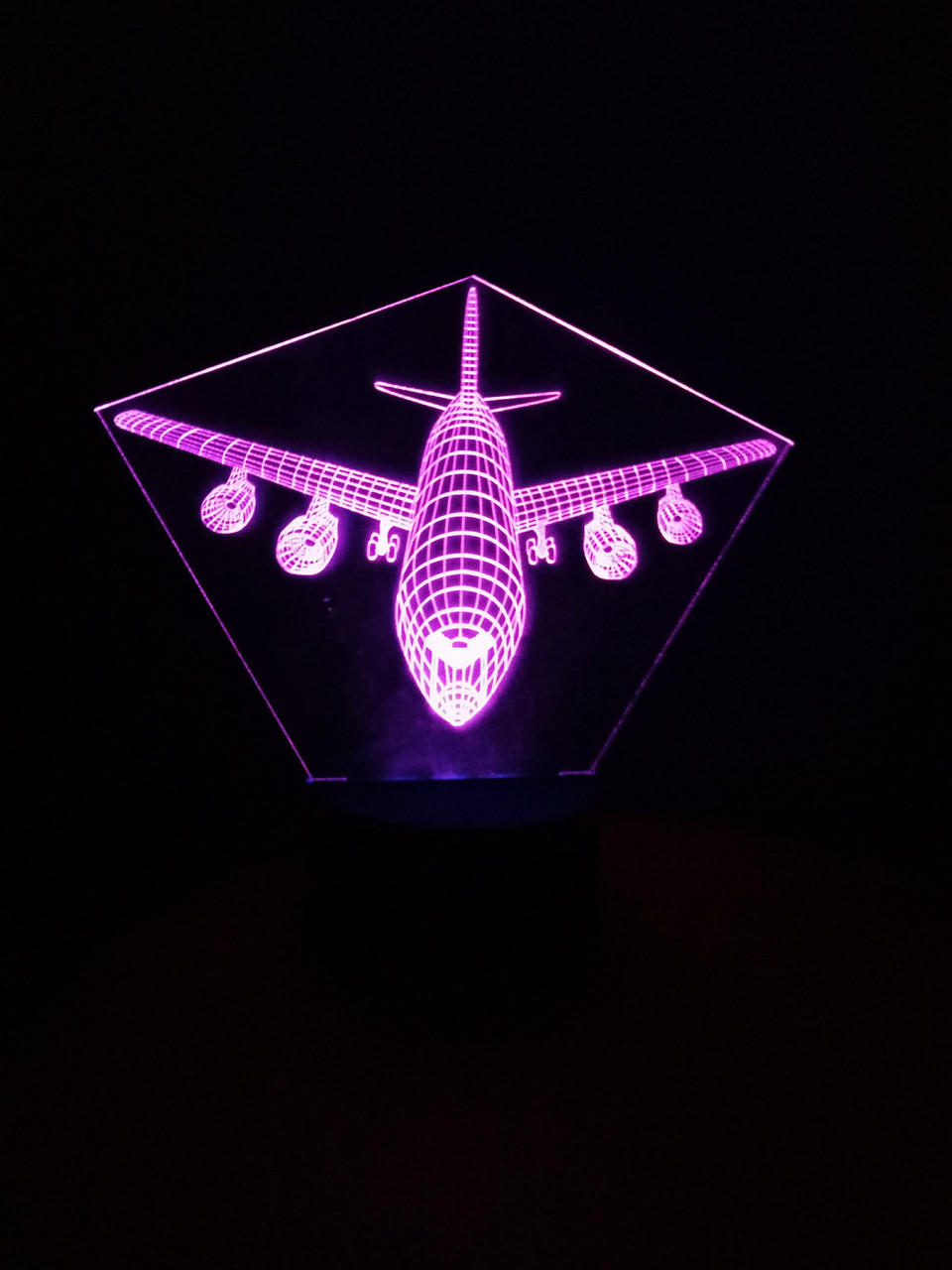 3d-світильник пасажирський Літак, 3д-нічник, кілька підсвічувань (на батарейці), фото 1