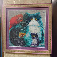 Алмазна вишивка Кішка мама