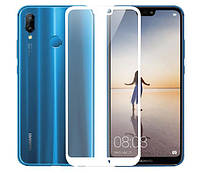 Full Cover защитное стекло для Huawei P20 Lite - White