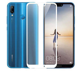 Full Cover захисне скло для Huawei P20 Lite - White