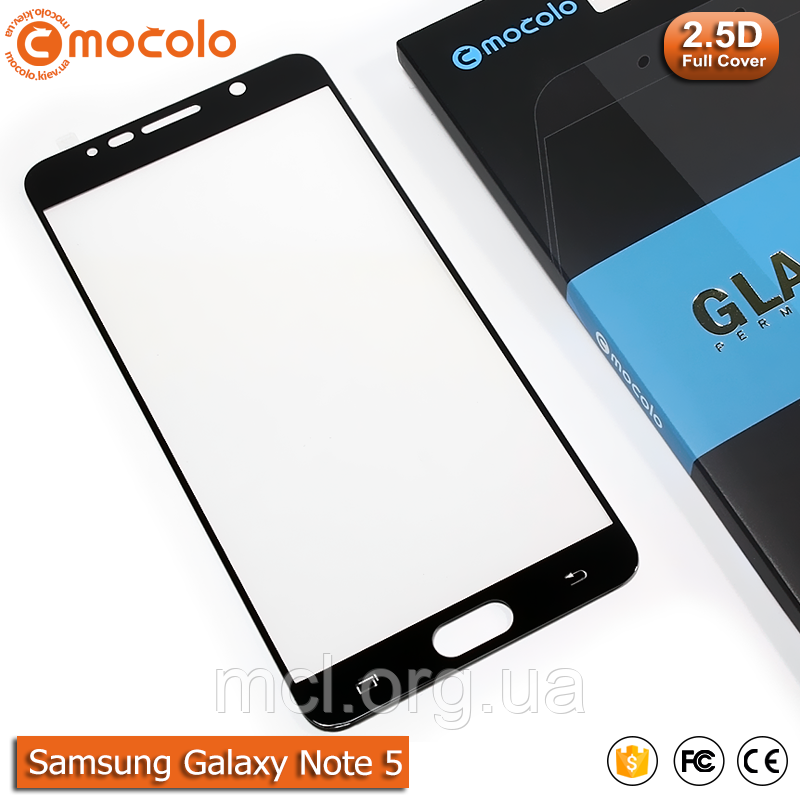 Захисне скло Mocolo Samsung Galaxy Note 5 Full cover (Black), фото 1