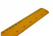 Лінійка плинна дерев'яна 1 м — см/дюйми 3,5 см ширина