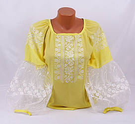 Блузка з вишивкою "Ольвія" жовта