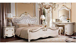 Спальня комплект з ДСП/МДФ Еліана 180 з 6-ти дверною  шафою біла  Слониммебель