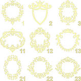 Сімейний герб, ініціали на весілля, монограма, весільний герб із дерева — герб 44, фото 2