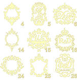 Весільний герб, ініціативи на весілля, монограма, сімейний герб із дерева — овальний 42, фото 3