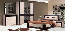 Спальня комплект з ДСП/МДФ Конкорд -3 160 з 4-ох дверною шафою кльон світлий Слониммебель