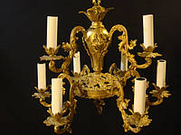 Антикварная бронзовая старинная люстра светильник лампа антикварная мебель антиквариат Украина Киев Одесса