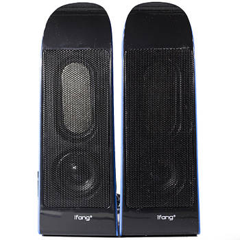 Мультимедійні колонки IFANG IF-818 сині для ноутбука універсальні jack 3.5 usb 2.0 стерео шт