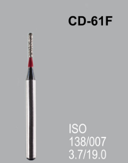 Бор алмазний MANI, 1 шт CD-61F (ISO 138/007) червоні