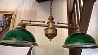 Антикварная бронзовая бильярдная люстра светильник лампа антикварная мебель антиквариат Украина Киев Одесса