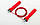 Скакалка швидкісна Кроссфіт з підшипником і сталевим тросом (l-3м, d-2мм, червоний), фото 6