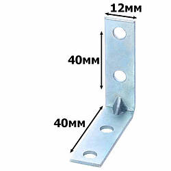 Кутник монтажний металевий 40х40х12 (1.5 мм.)